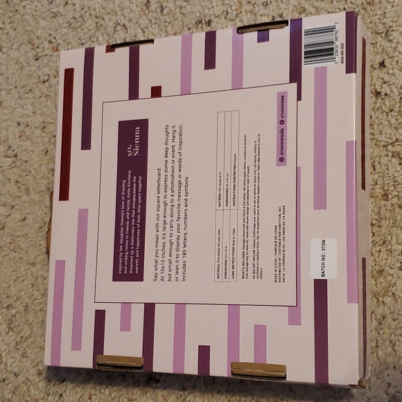 XO Sienna Hanging Felt Message Board 10×10 NEW - Picture 6 of 7